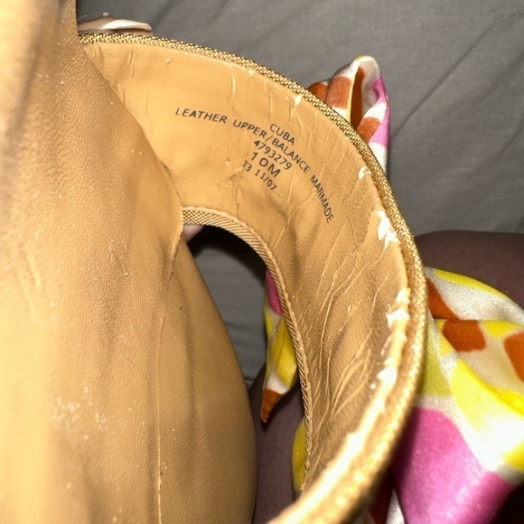 Liz Claiborne Cuba kitten mule heel Y2K bow leather spring summer slide on 10M - Picture 7 of 10